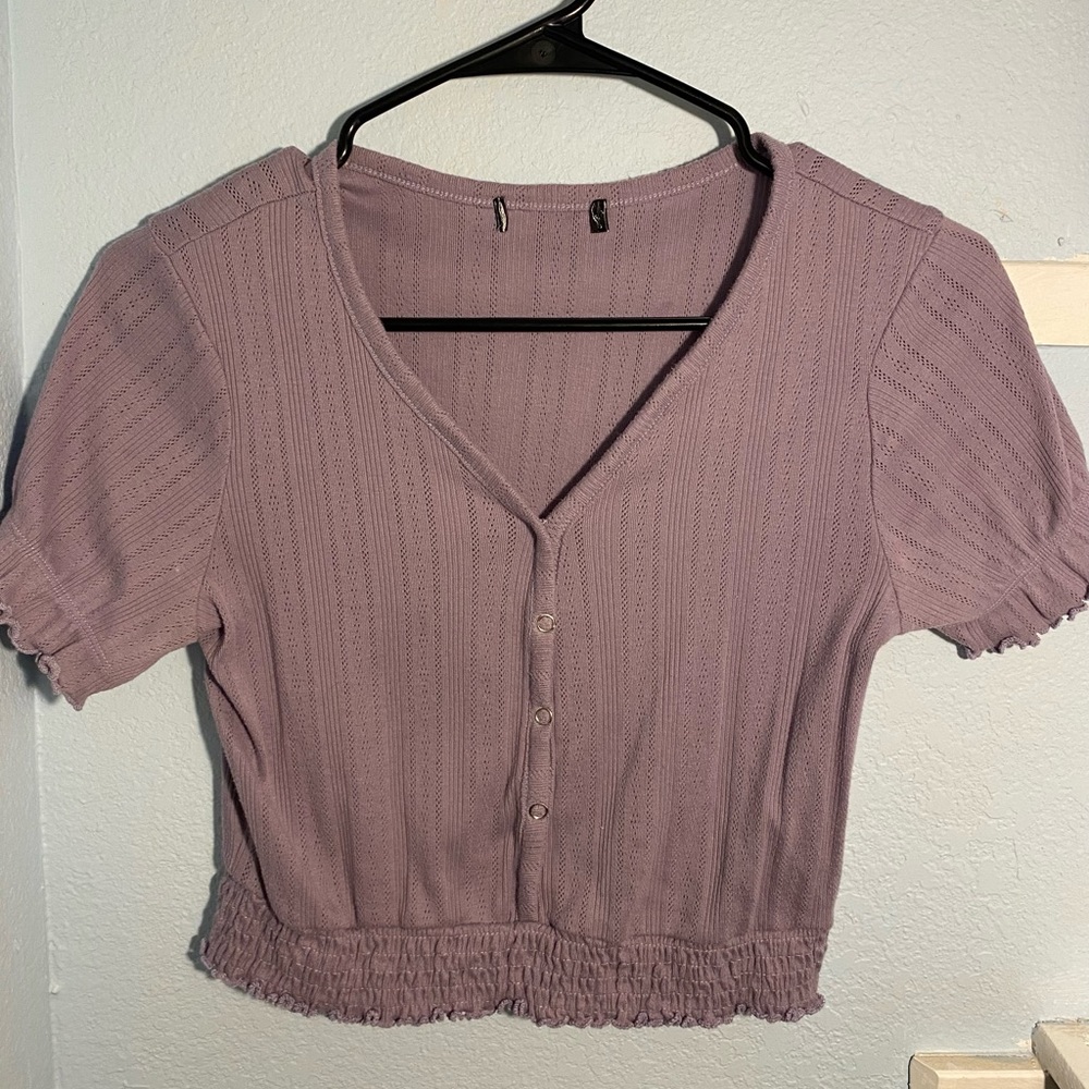 Purple Cottage Core Shirt 💅